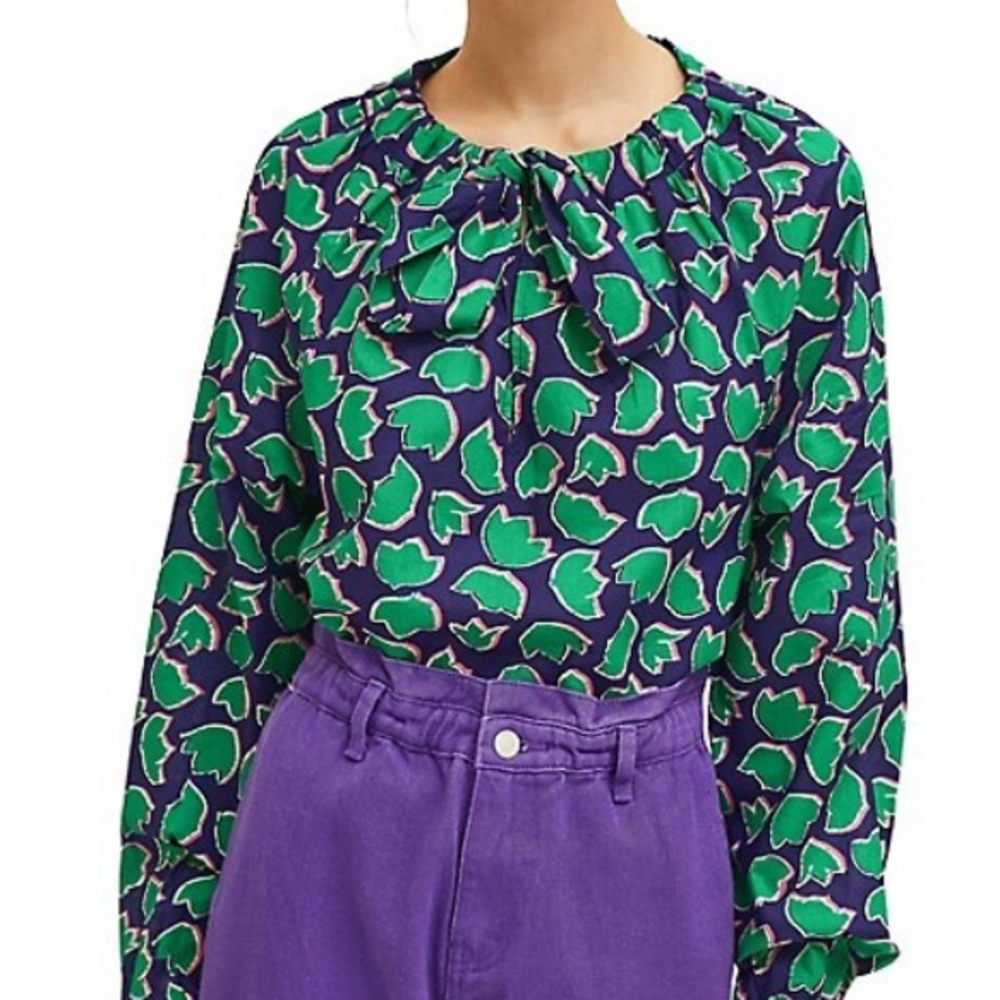 【Brand new with tag】green leaf print top
